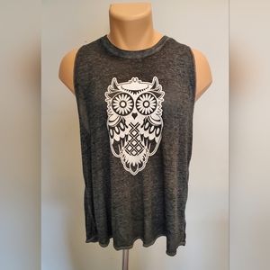 NWOT NOBO Tank Top With Layered Open Back- Gray
